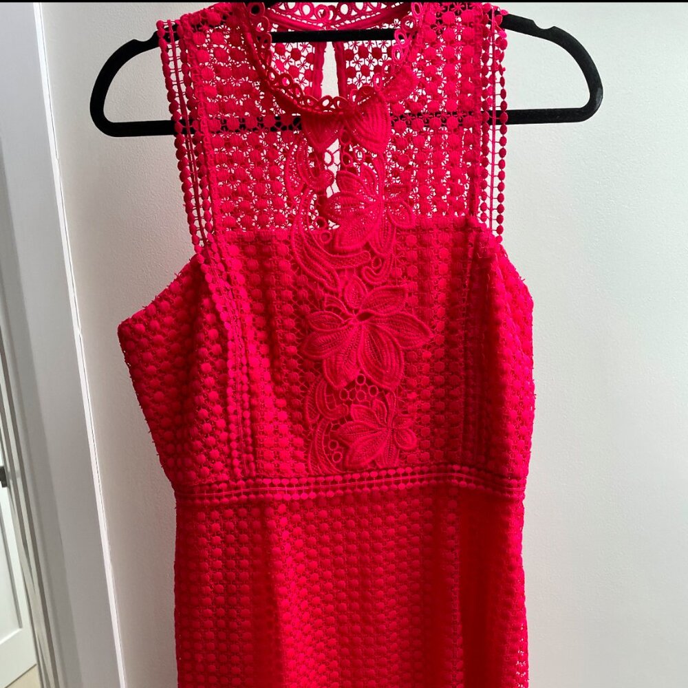 Whistles Fuchsia Pink Crochet Dress - Size 8 US